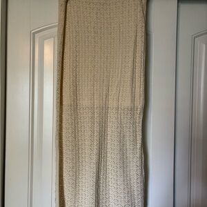 A New Day Cream Ribbed Maxi Pencil Skirt